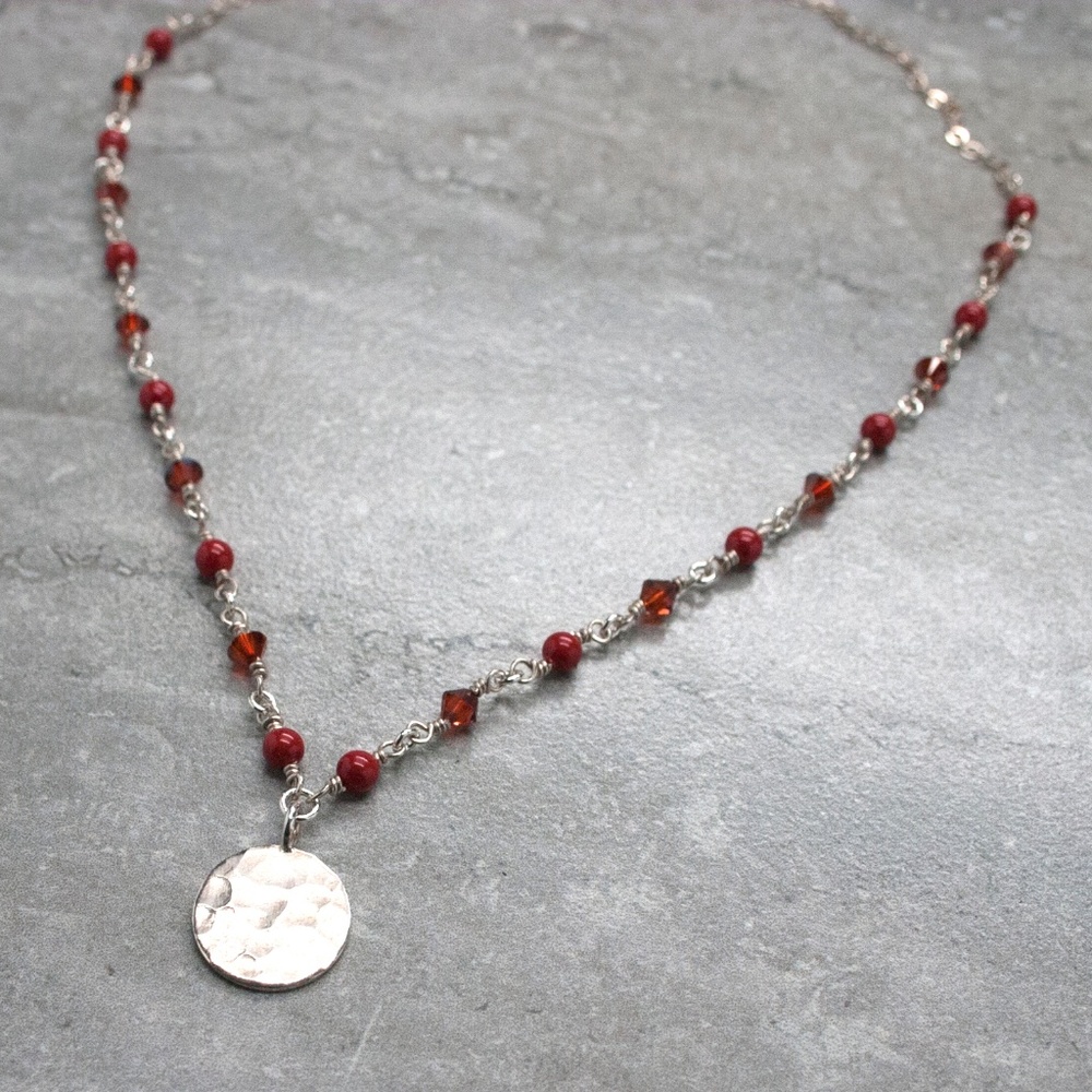Little crystal yoga necklace {various colors}